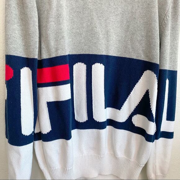 FILA Blake Bold Crew Neck Pullover Sweater Size XS - Picture 6 of 13